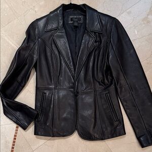 Frenchi Black Leather Jacket